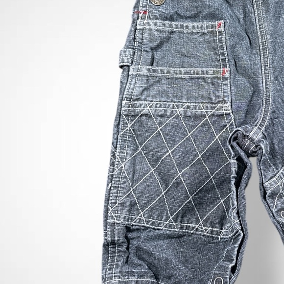 Tommy Hilfiger Denim Overalls with Red Stitching - Picture 3 of 5